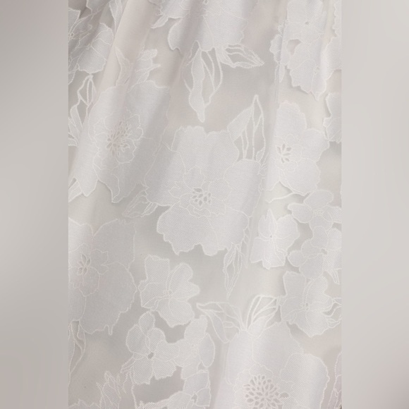 SOLD Brand New Lulus Feeling Like Forever White Jacquard Organza Midi Dress XL - Picture 10 of 10